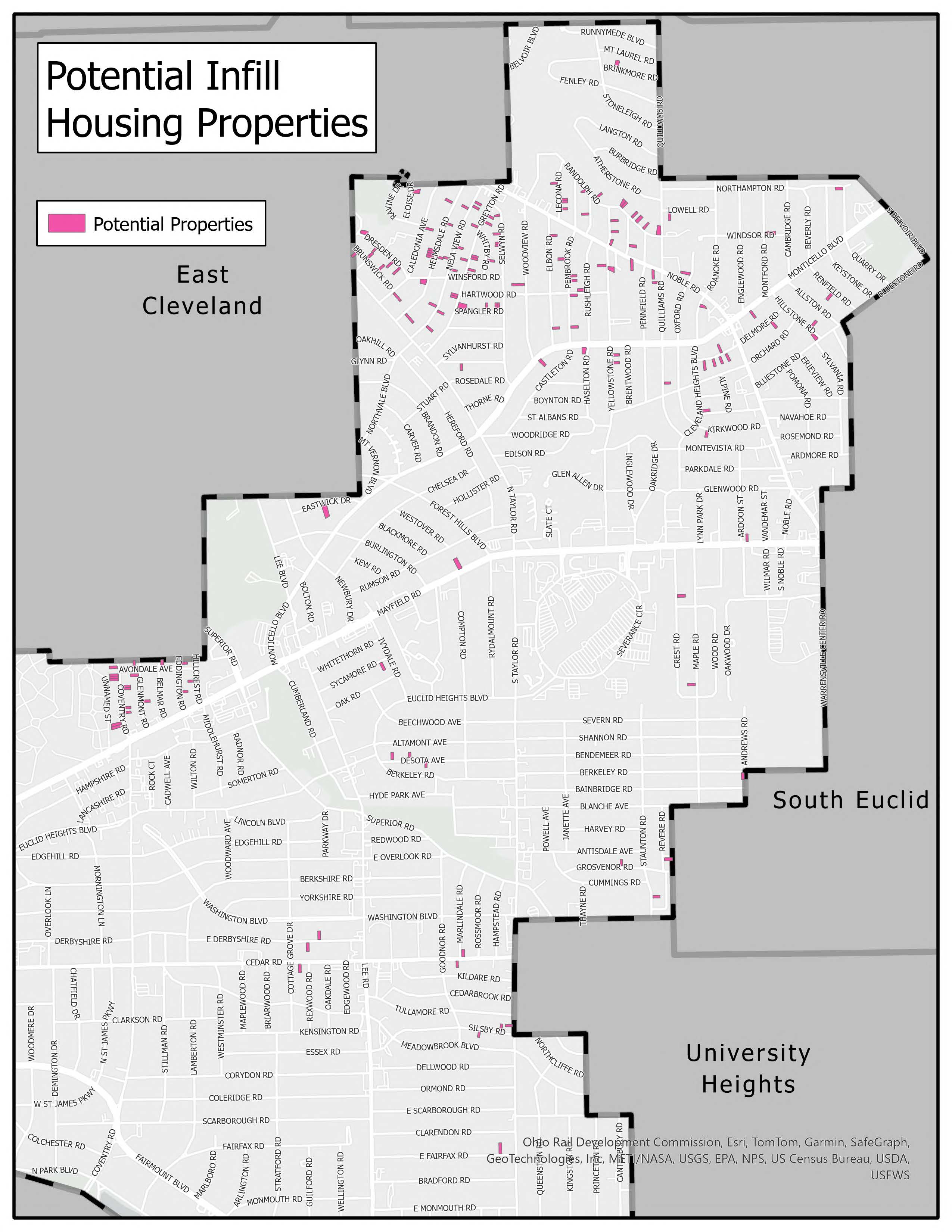 Potential Infill Housing Properties