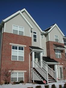Townhouse style duplex homes.